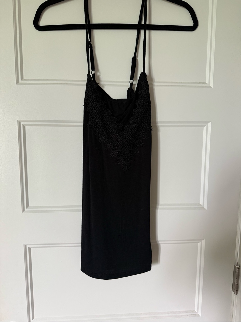 Stitch Fix nine britton Black Lace-Trim Cami Knit Top